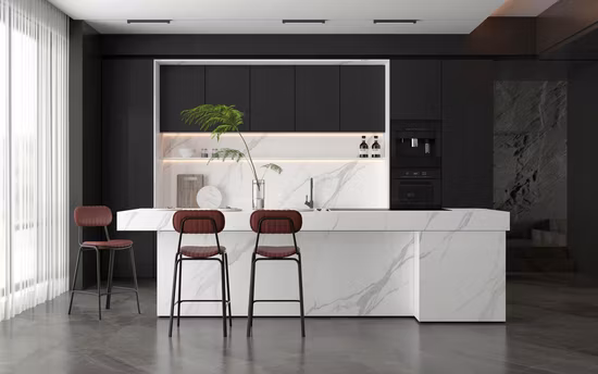 Large Format Marble Porcelain Slab Sintered Stone Quartz Countertop